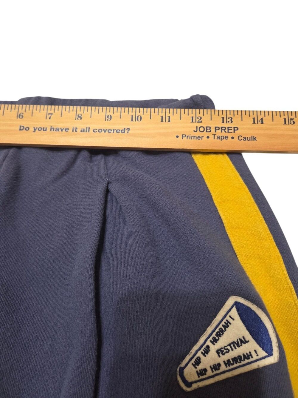 Sundry Trouser Cotton Sweatpants French Terry Navy Yellow Stripe S Festival C271 - Picture 4 of 10